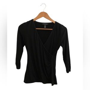 Black V-Neck Blouse